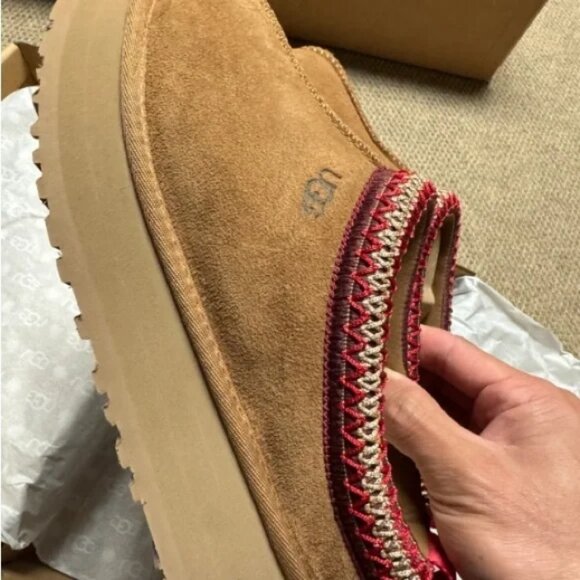 UGG Tazz Chestnut Platform Mule Clog Slipper - Picture 4 of 6